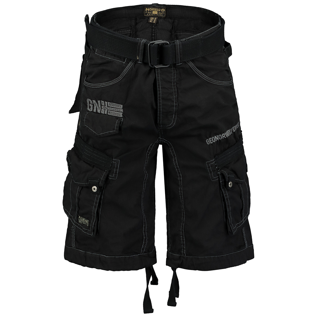 Geographical Norway Pantaloncini Cargo Uomo – Modello Hunter Con Cintura – Tessuto 100% Cotone – Tasca Multipla – Colore Navycamo 2 – Taglia XXXL - 4